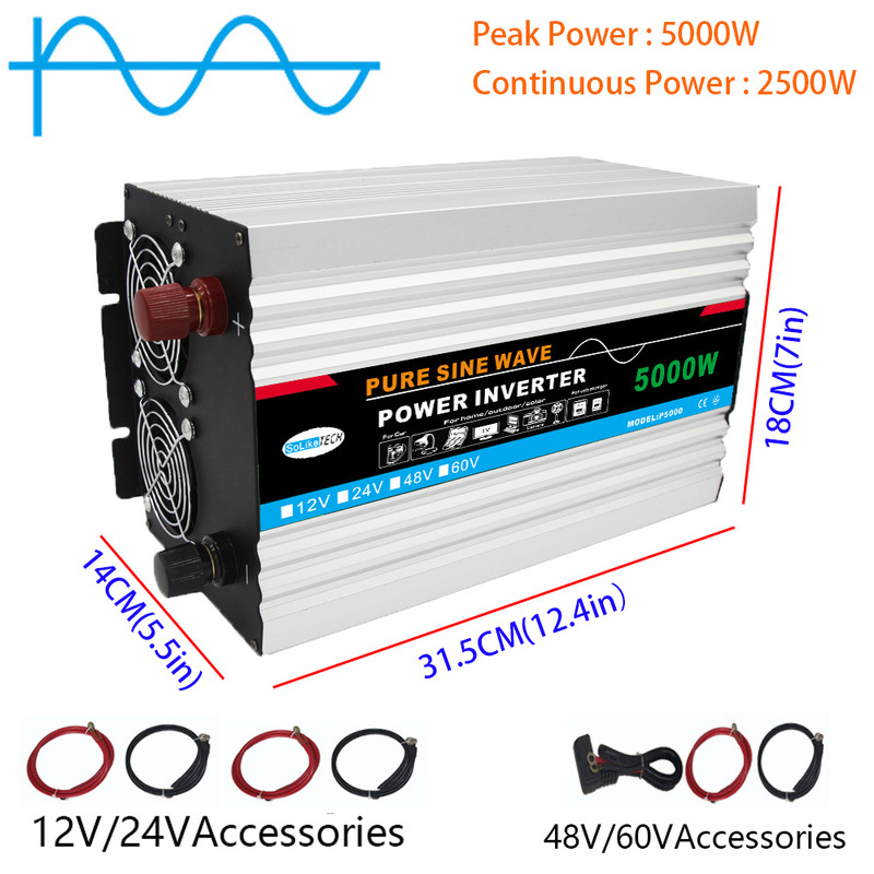 Pure sine wave inverter 2500W/3000W 12V/24V to AC110V/120V cross-border e-commerce export Pure sine wave inverter 2500W/3000W 12V/24V to AC110V/120V cross-border e-commerce export