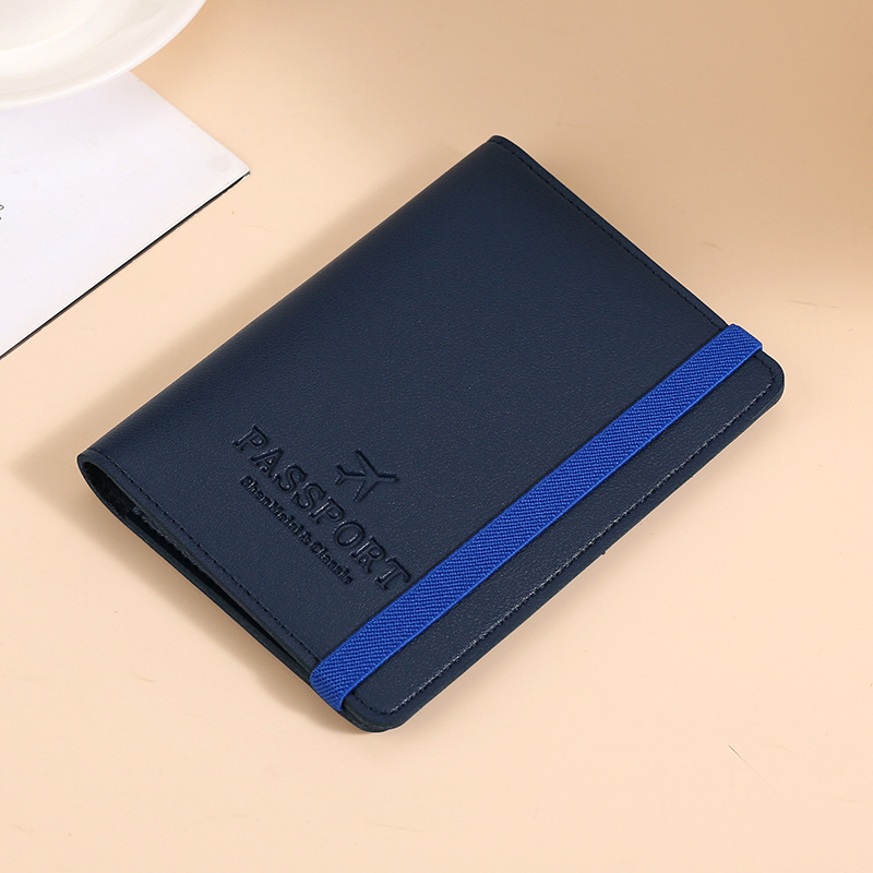 Spot bolsa de pasaporte de cuero de pu de venta caliente transfronteriza, clip de pasaporte multifuncional, cubierta de pasaporte, cubierta de pasaporte