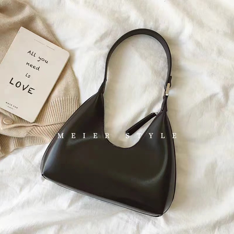 Bolsa de brazo simple retro bolso de media luna temperamento bolso de hombro bolso de mano textura bolso de mujer bolso de palo 2023 nuevo
