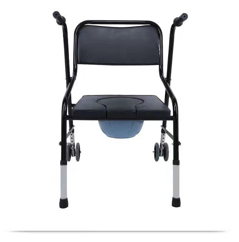 Fábrica de ruedas plegable Walker con asiento Walker inodoro Walker Silla de inodoro Walker móvil Walker de cuatro ruedas Walker