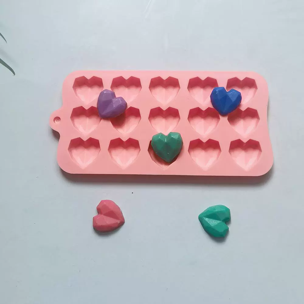 Форма из силикона 15 Diamond Love Chocolate 68 для шоколада, торта, льда, пудинга, десерта, выпечки