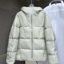 毒家现货正确版本蒙家冬季新款袖标连帽羽绒服外套时尚百搭情侣款