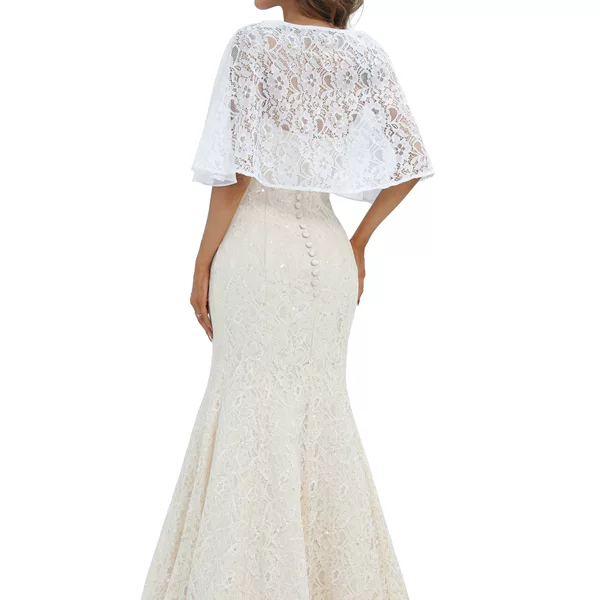 Foreign Trade Lace Chiffon Shawl Popular on Amazon, Aliexpress, Ebay for Engagement Parties, Weddings, Evening Events, and Banquets