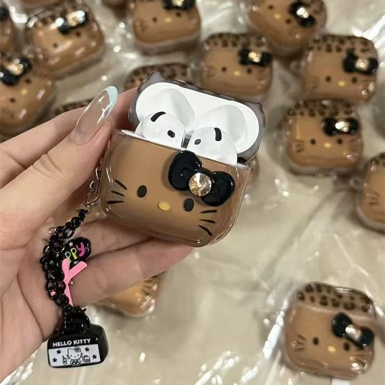 Leopardo arco KT emoji para Airpods 1 / 2 generación Apple inalámbrico Bluetooth auriculares cubierta 3pro / 4