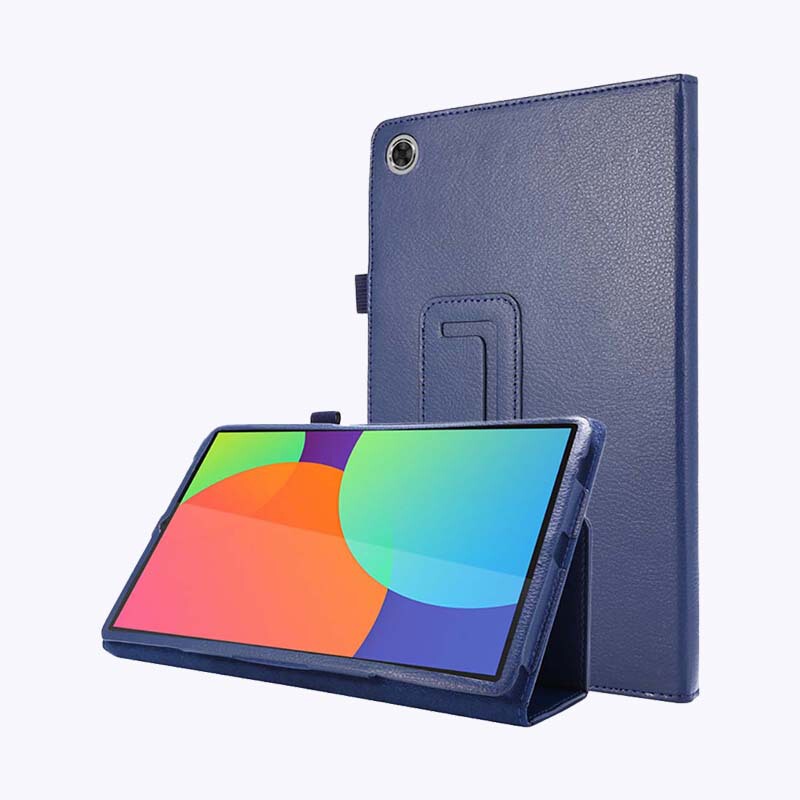 For Lenovo M10 Plus protective case X606F X606X flat protective leather case two-fold sewing protective case