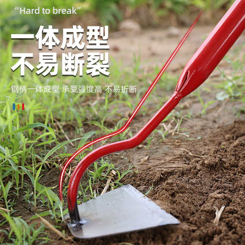 L작은 괭이 가정용 야채 원예 도구 원예 야외 잡초 괭이 잡초 농업 꽃 심기 삽 빈