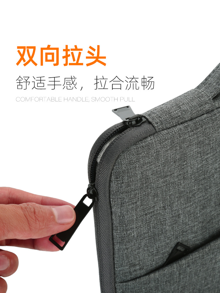 En stock bolsa de ordenador portátil de gran capacidad impermeable bolsa de ordenador portátil a prueba de golpes engrosada forro polar bolsa de la tableta