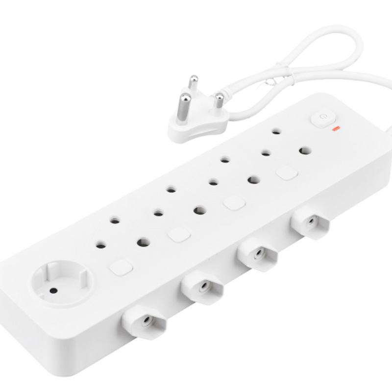 工厂直销全新外贸大南非白色带开关接线插座电线排插插排转换插座