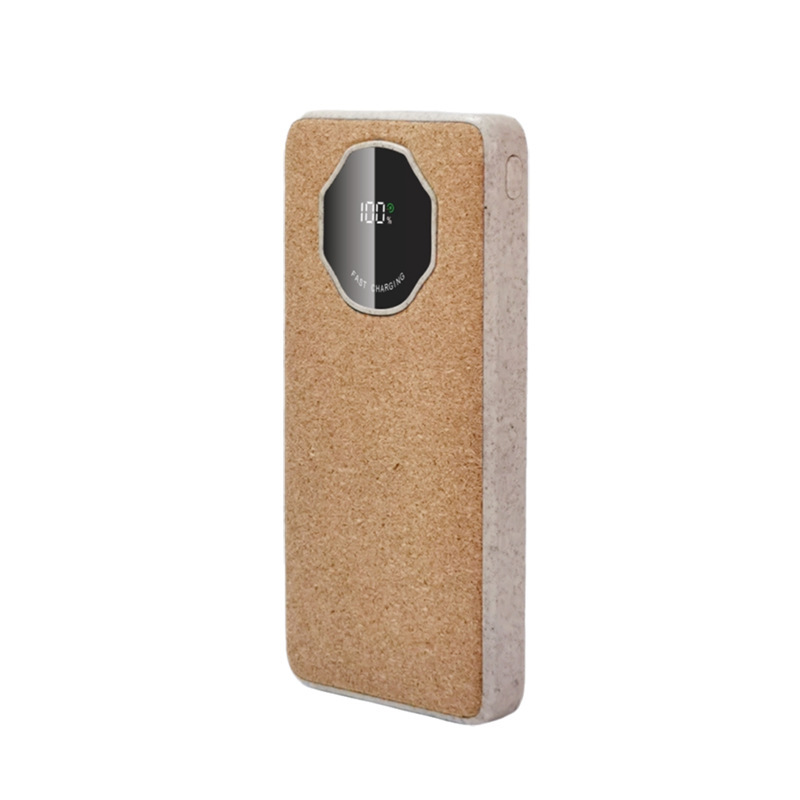 Corcho degradable palma de trigo al aire libre PD22.5W carga rápida 10000mAh pantalla digital carga