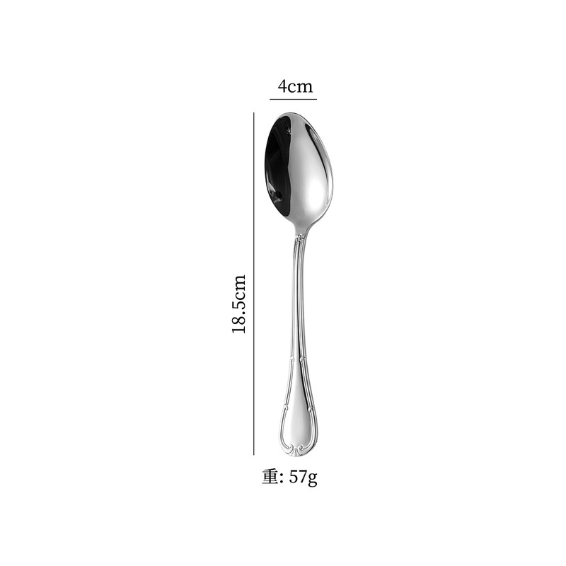 304ステンレス高級レストランホテルの局部金メッキ辺西食器精品ナイフスプーンフォークスプーン|undefined