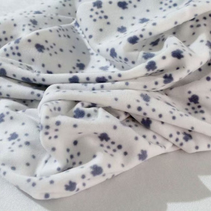 300GSM印花双面弹力摇粒绒超细颗粒绒外套校服卫衣冲锋衣面料