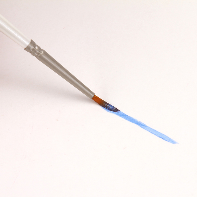 12 unids miniatura señaló nylon lana gancho pluma acuarela cepillo al óleo del arte clavo pintura suministros