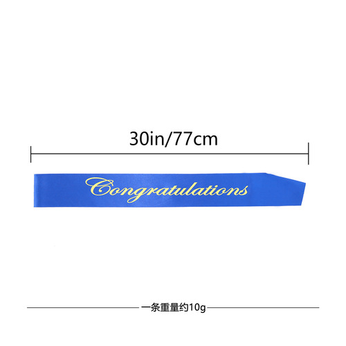 2024 Cross-border Graduation Season Shoulder Straps Class Reunion Shoulder Straps Prom Performance Graduation Party Etiquette Belts Wholesale Customization
