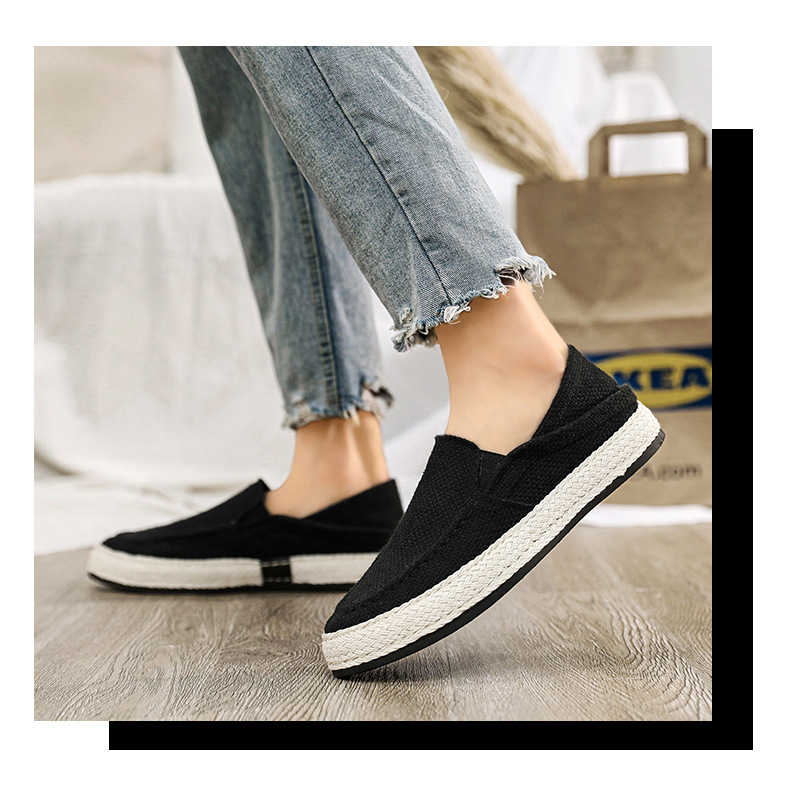 Men's Casual Solid Color Round Toe Espadrilles display picture 4