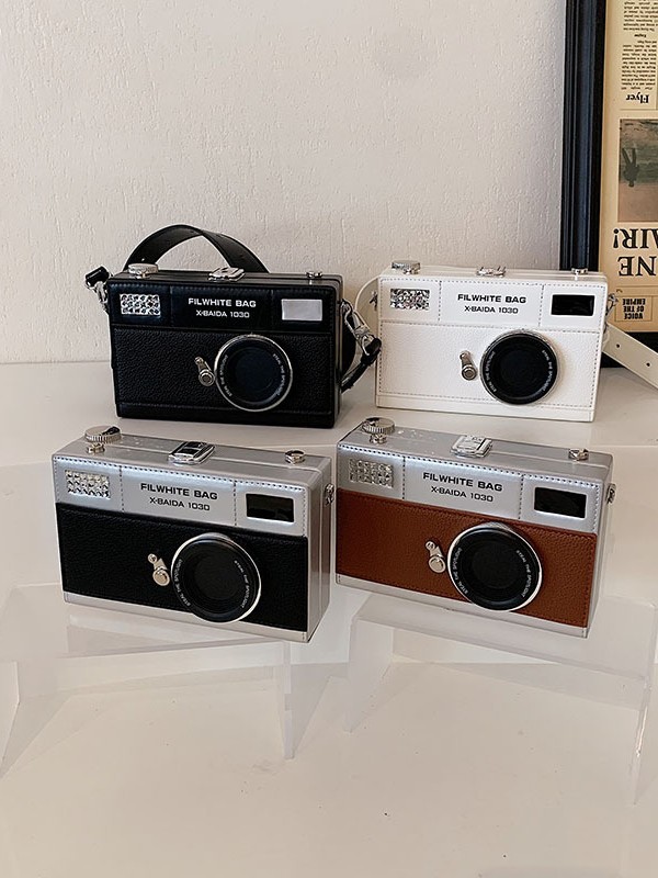 Cross-Border New Retro Storage Hard Case Camera Bag, Fashionable Small Square Three-Dimensional Niche Box Crossbody Bag, Shoulder Bag