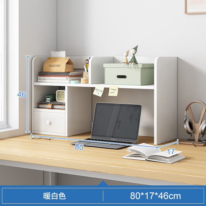 Estantería de escritorio estante de almacenamiento de escritorio dormitorio escritorio mesa de estudio multi-capa estante pequeño estante