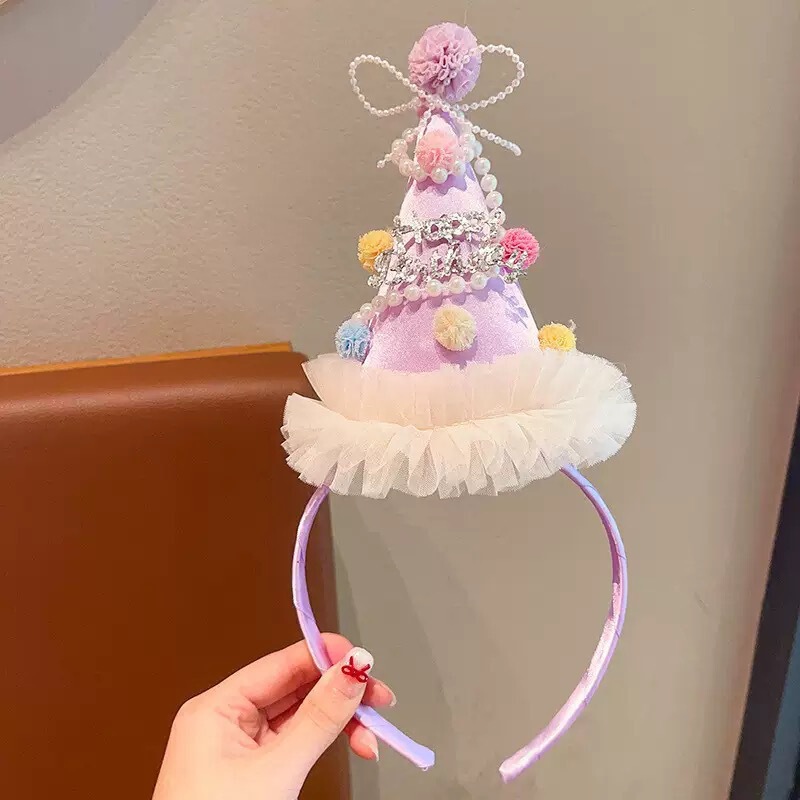 小女孩生日帽子皇冠发箍女童樱桃蛋糕头箍儿童公主风网红洋气头饰|undefined