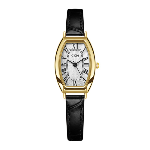 GEDI  new retro barrel-shaped dial women's watch simple quartz watch fashion belt watch
