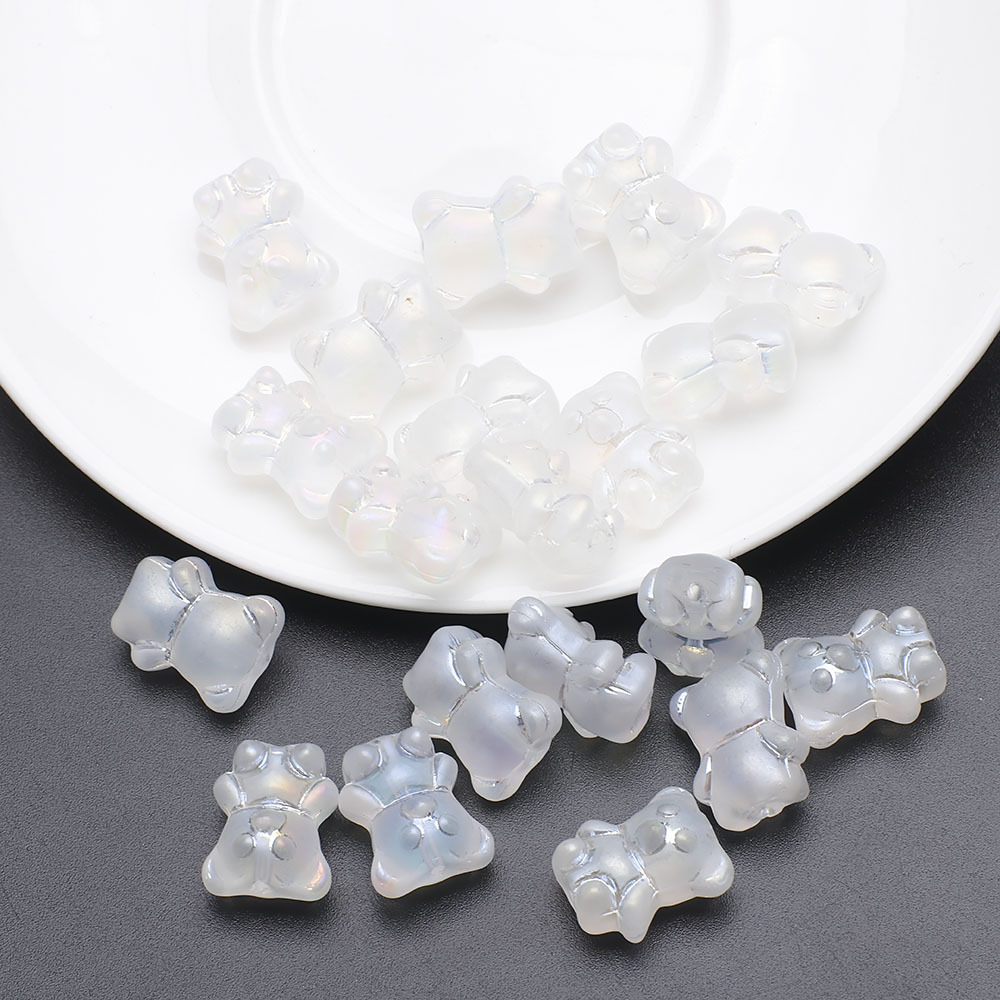 20 PCS/Package 12 * 14mm Hole 1~1.9mm Glass Bear Beads display picture 16