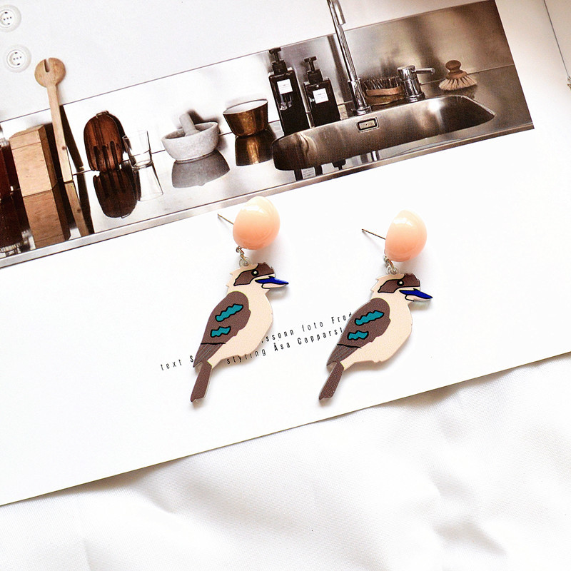 Cute Bird Arylic Earrings display picture 2