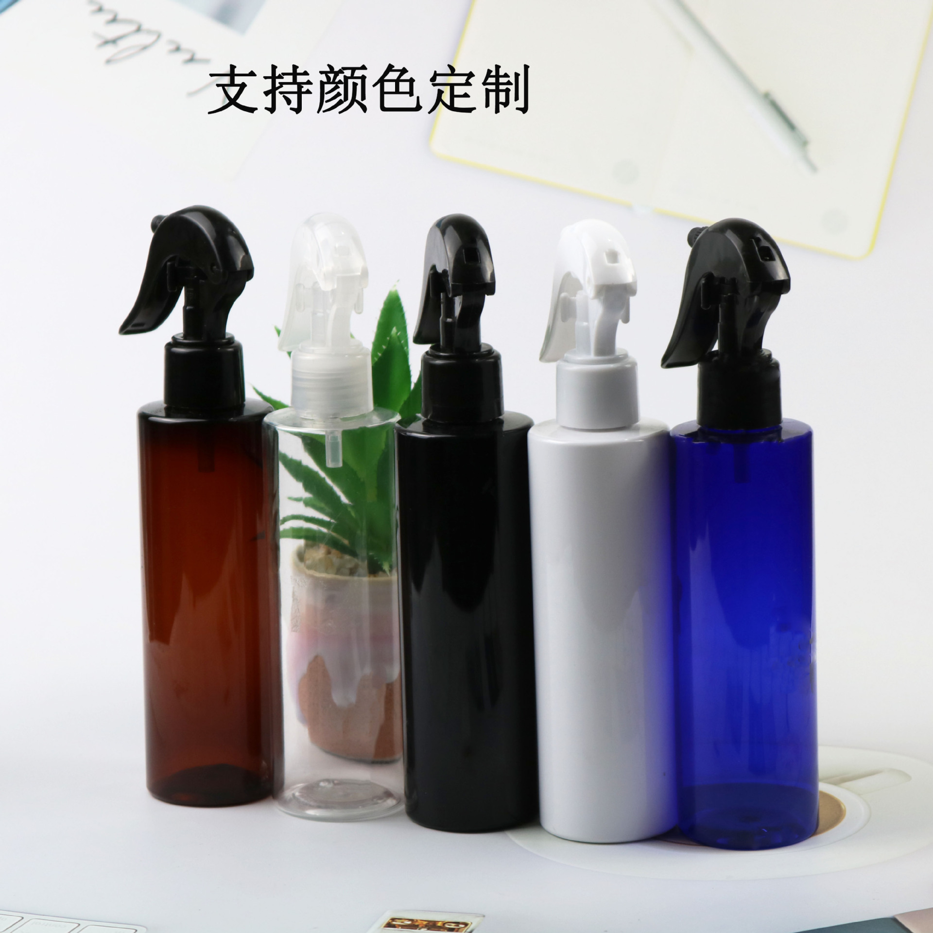 厂家现货200ML平肩PET塑料瓶配手扣式小老鼠喷雾清洁除味剂喷雾瓶