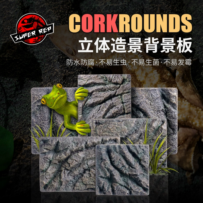 SuperRep Climbing Pet Трехмерная Ландшафтная фоновая доска Резервуар для кормления рептилий Ящик для кормления Резервуар для тропических лесов Имитация скал Набор