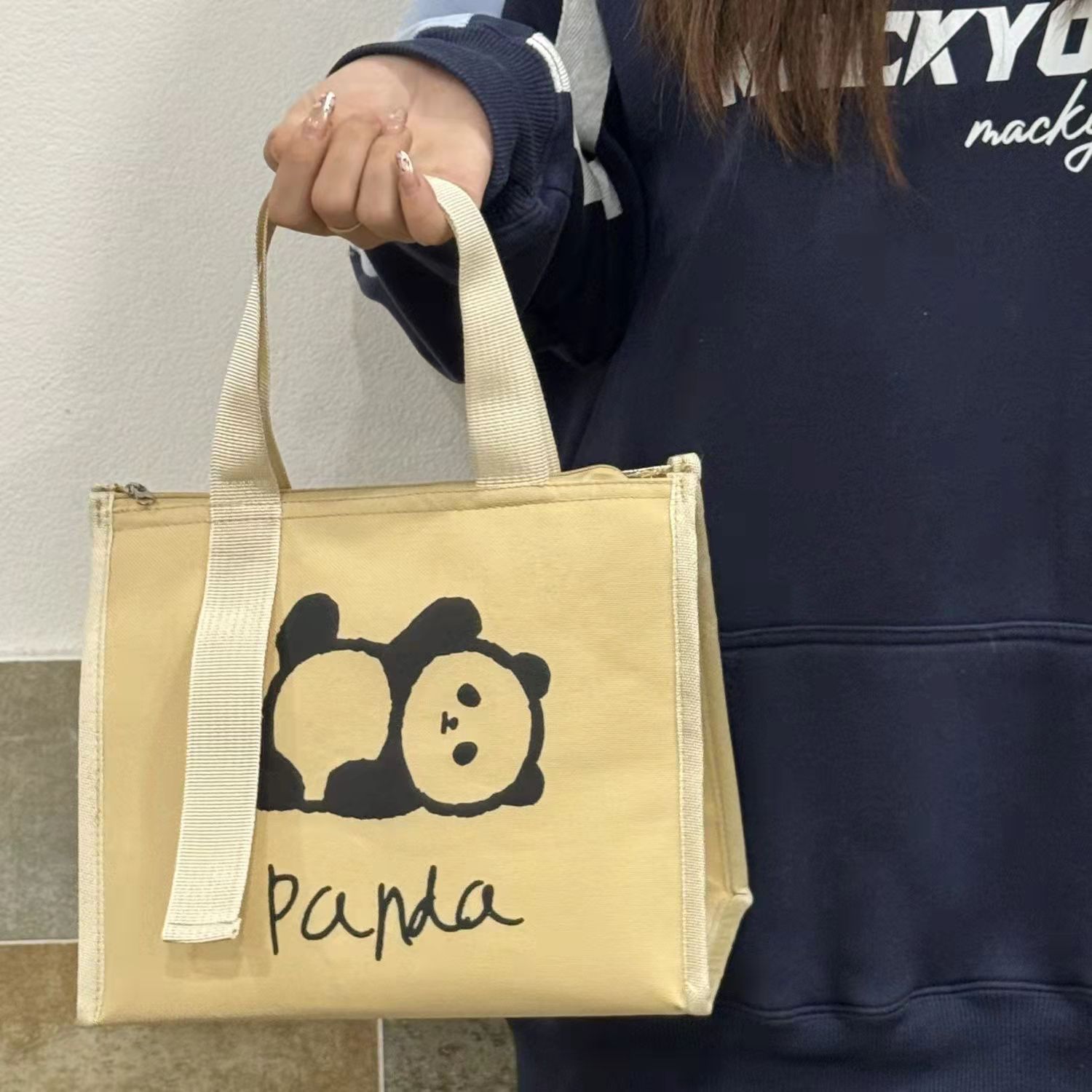 Bolsa de almuerzo impermeable especial para estudiantes de la escuela primaria con almuerzo de papel de aluminio grueso bolsa de aislamiento térmico bolsa de mano para bento