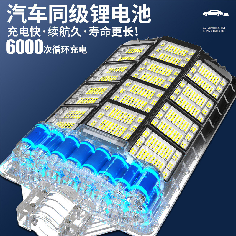 Integrado super brillante de alta potencia 6m nueva iluminación de ingeniería de carreteras rurales lámpara de patio exterior lámpara solar