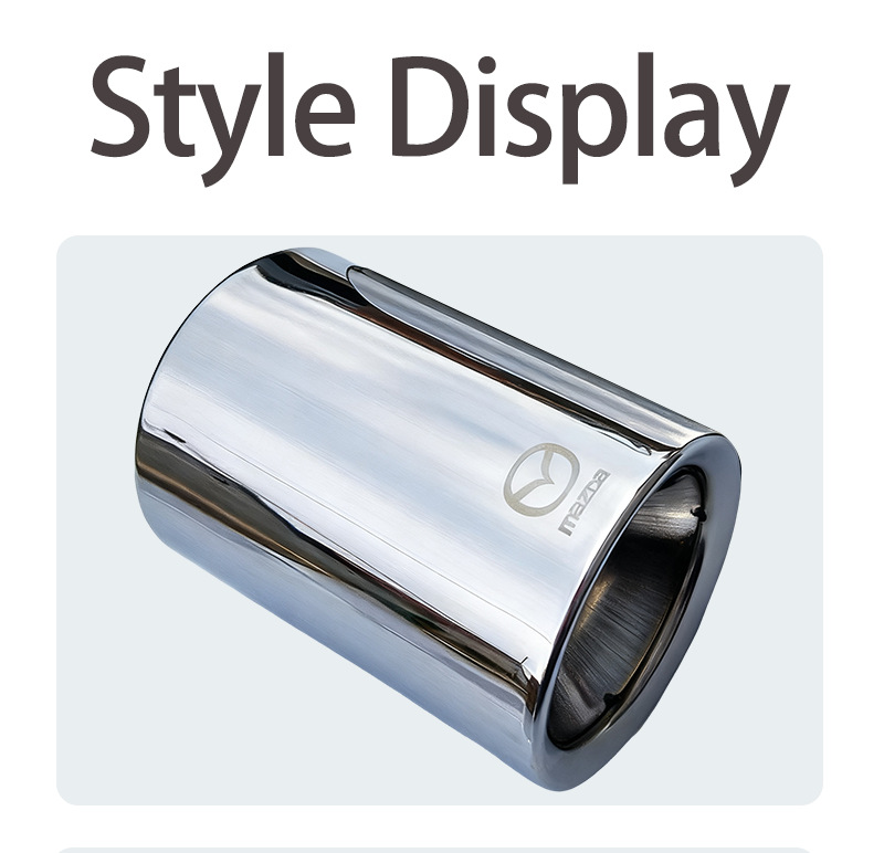 Suitable for 20-22 Model Mazda 3 Next Generation Axela Tailpipe Modification Exhaust Pipe Carbon Fiber Tailpipe