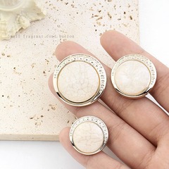 Lambswool coat buttons high-end women's trench coat sweater open jacket luxury elegant beautiful decorative large buttons accessories