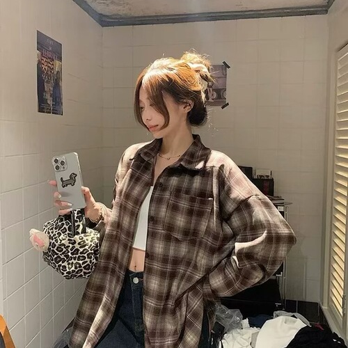 Letter Long Sleeve Shirt Japanese Hong Kong Style Ins Loose Shirt For Men Summer Trendy Versatile Casual Outerwear