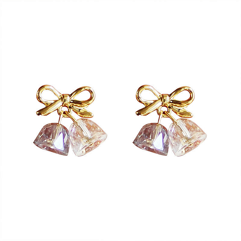 Fashion Retro Bell Bow Sweet Alloy Earrings display picture 3