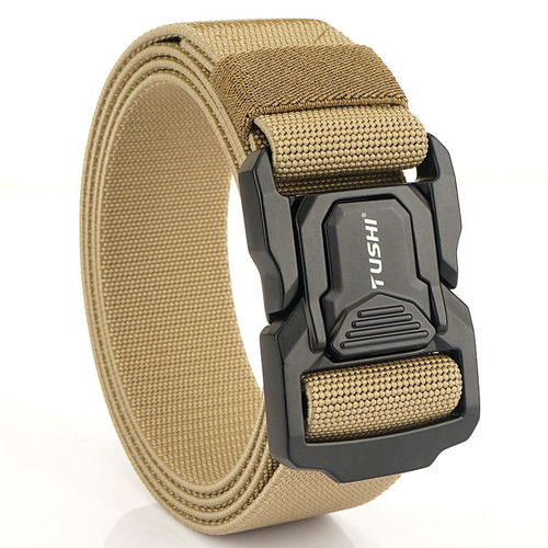 New tactical belt nylon workwear aluminum alloy buckle quick-drying pants belt outdoor canvas training inner belt wholesale