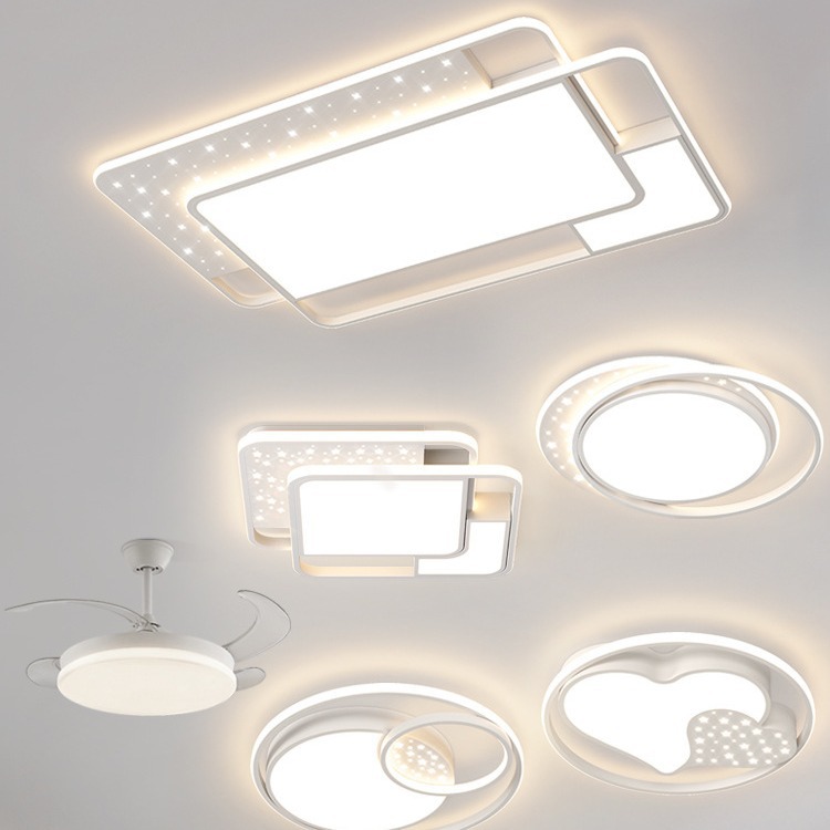 LED lujoso lámpara principal de sala de estar estrellada lámpara de comedor moderno y simple nórdico dormitorio lámpara de techo paquete de toda la casa