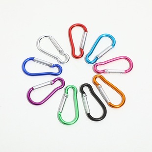 Manufacturer No. 5 gourd-shaped carabiner spring aluminum alloy backpack gourd mountaineering hook carabiner aluminum Black