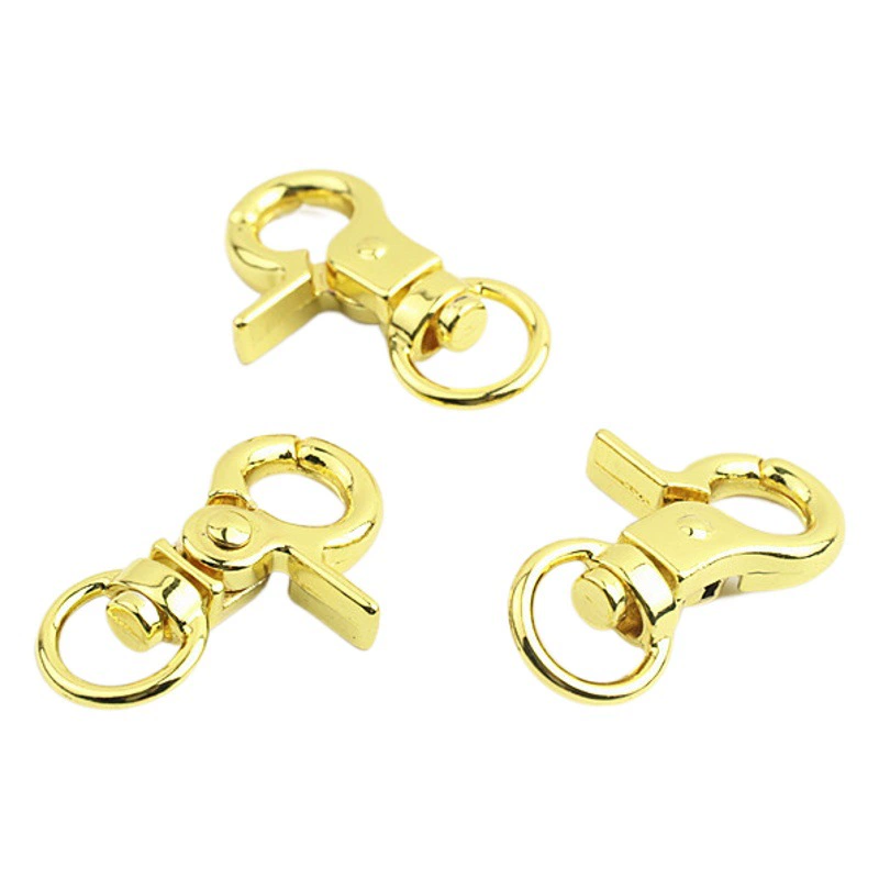 Аксессуары для багажа 3 точки маленькие плоскогубцы Пряжка крючок Пряжка светло-золотой брелок большой Омар Пряжка собака Пряжка соединение