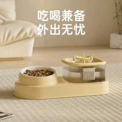 宠物一体式电动饮水器喂食器大容量饮水器循环水粮一体碗猫狗双碗
