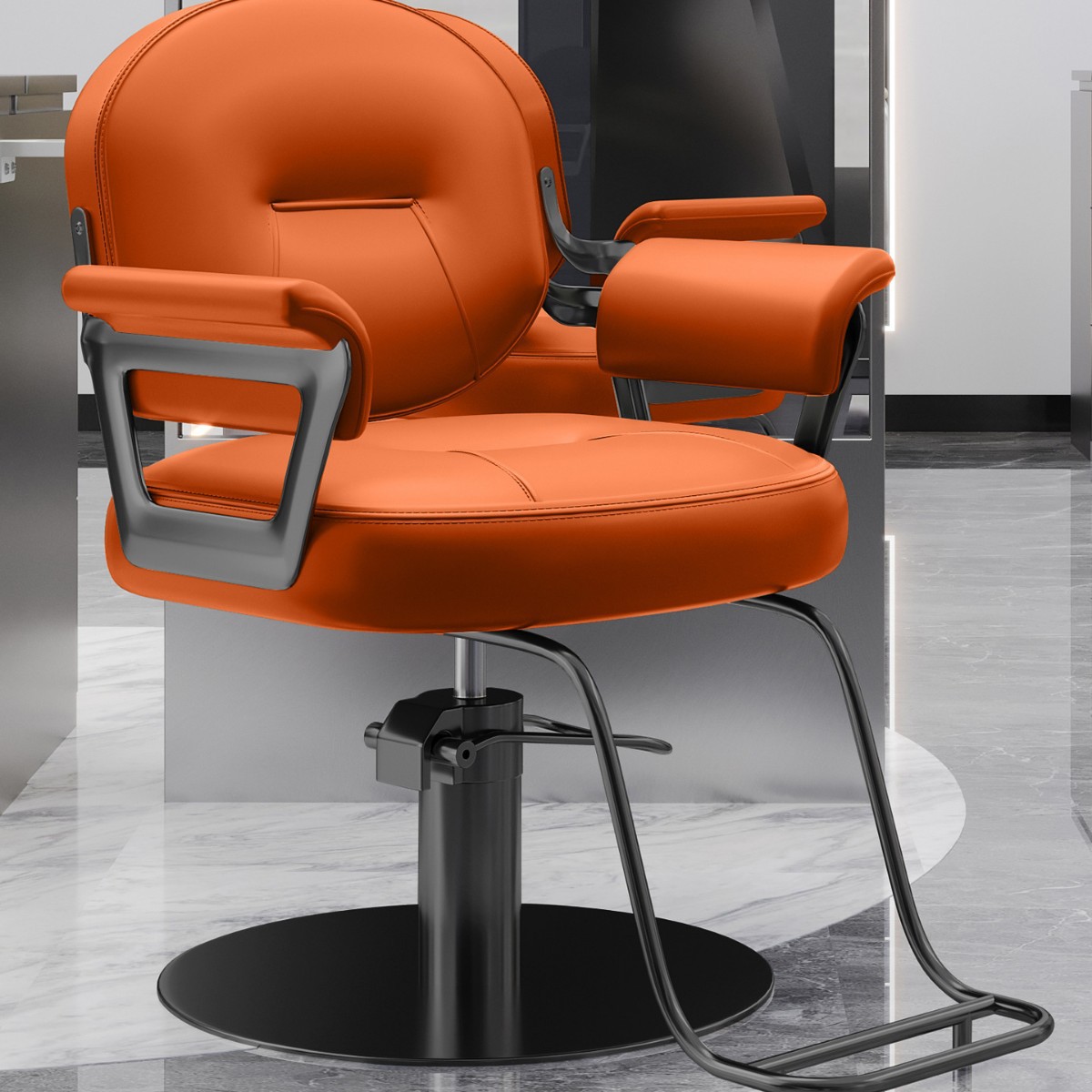 Nueva silla de peluquería en línea se puede elevar y bajar silla de peluquería de alta gama silla de peluquería especial silla de corte de pelo lujoso