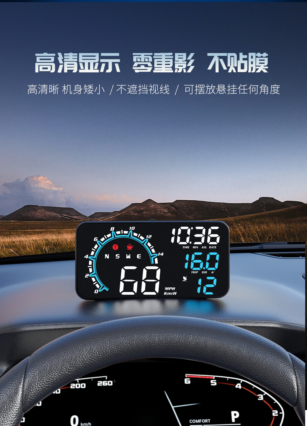 Hd Smart Car Display Gps Car Universal Projector Spot Instrument Hud Head-Up Display G11