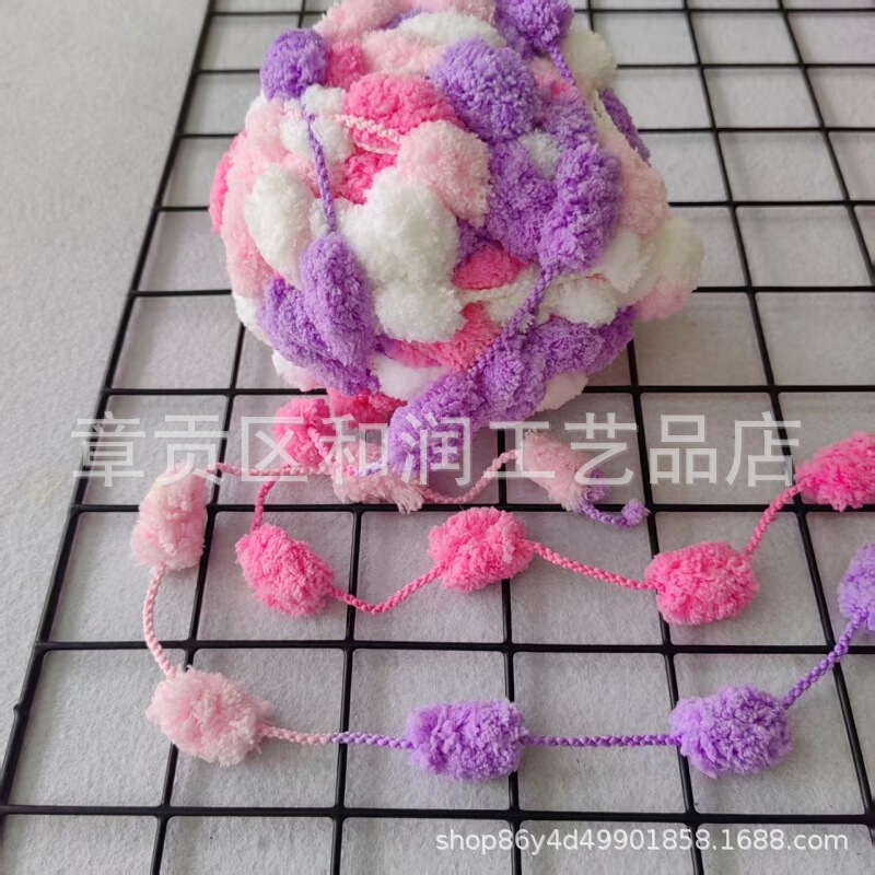 幼稚園アートエリアの壁装飾レイアウト素材カラフルな毛玉糸パーティション織りエリア DIY 吊り下げ装飾品|undefined