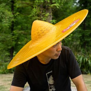 Umbrella Hat Head-Mounted Adult Rain Hat Fishing Umbrella Fishing Hat Cowhide Fishing Straw Hat Lianyan