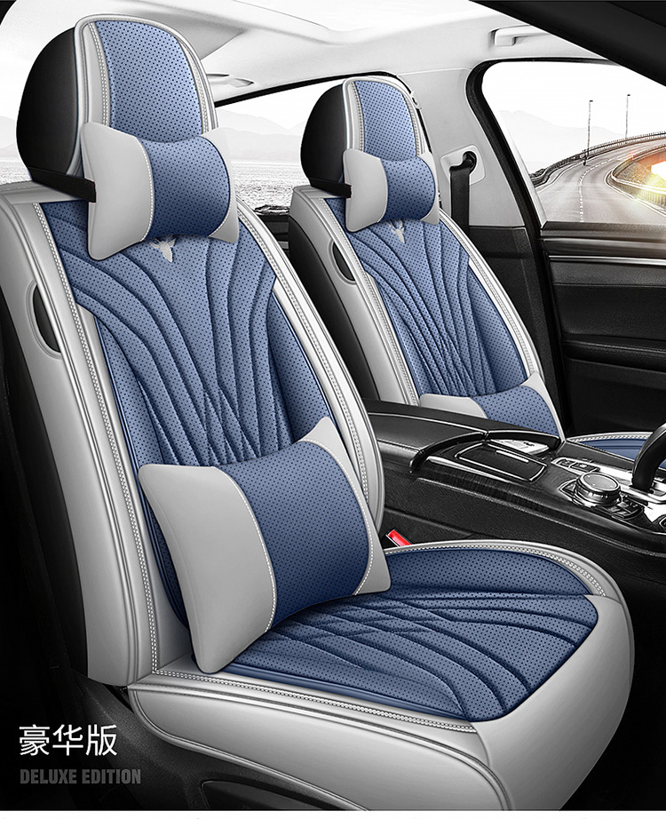 Wholesale Autumn Full-Coverage Car Seat Covers High-End Perforated Leather Car Seat Covers Four-Season Cushions