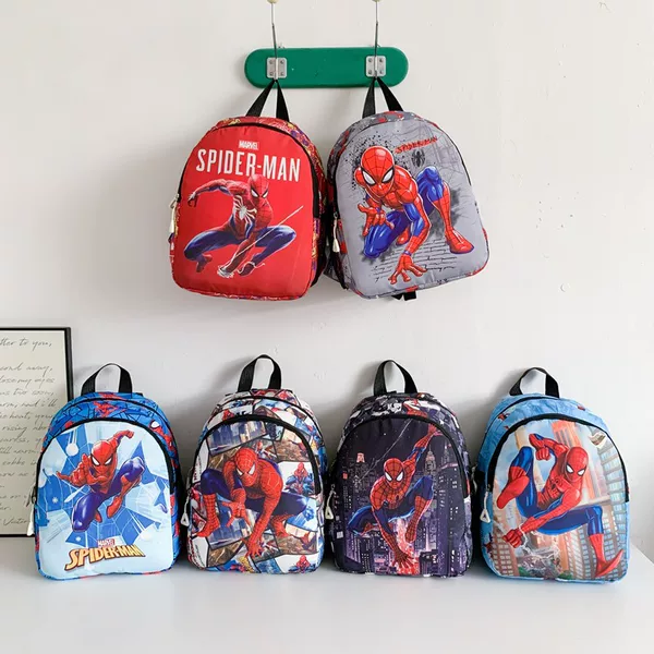 2025 Spider-Man New Cartoon Children's Backpack Fashionable Baby Boys' Spider-Man Backpack Kindergarten Backpack