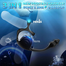 3-in-1 Vibrating Prostate Massager with Scrotum Ring and Anal Plug, 10 Frequencies, APP Control — detail image 8