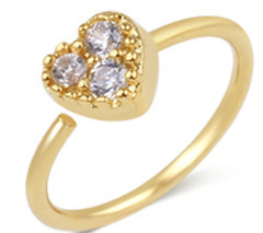 1 Pieza Anillos En La Nariz Estilo IG Brillante Geométrico Flor Mariposa Cobre Embutido Circón Anillos En La Nariz display picture 18