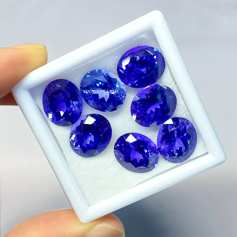 5A实验室培育皇家蓝宝石椭圆形裸石 DIY高端珠宝戒面镶嵌