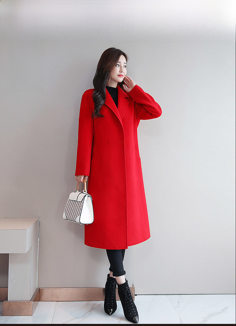 2024 Woolen Coat Coat Women's New Coat Autumn and Winter Mid-length Large Size Woolen Coat Korean Style Loose Woolen Coat Women_voghion.com