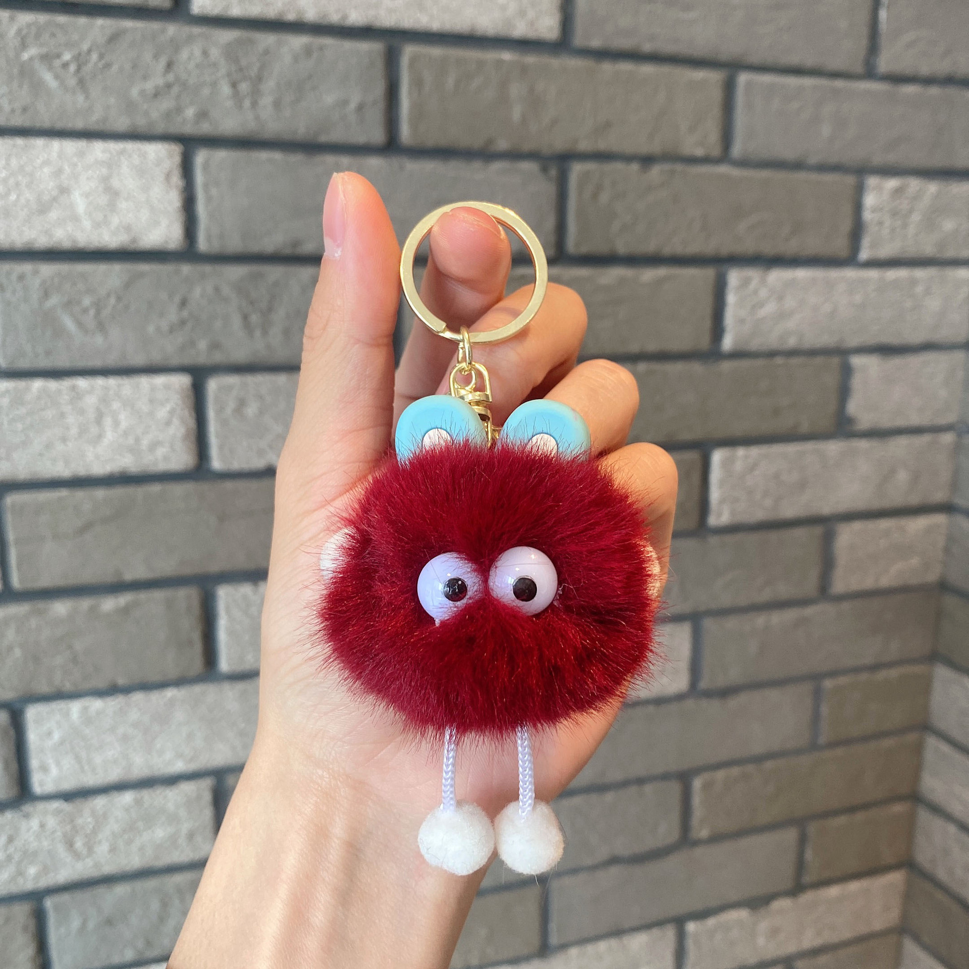 Personalidad extraña imitación de visón muñeca de peluche pareja encantadora bolsos bolsos accesorios exquisitos pequeños regalos