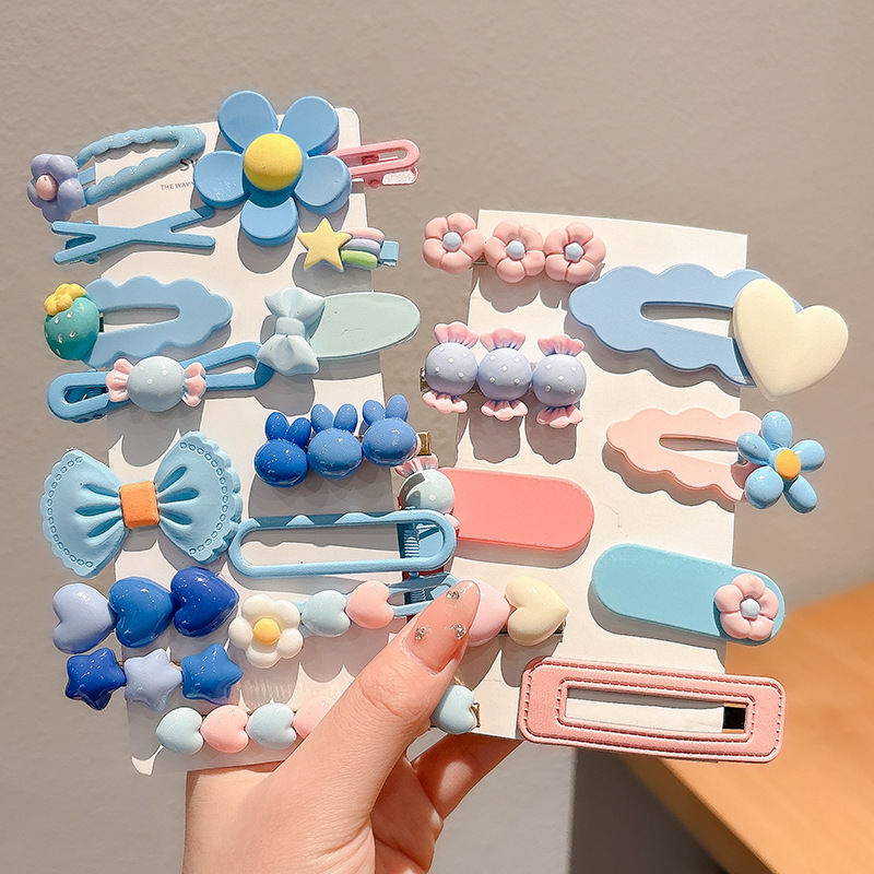 2024 nuevo clip BB de color lindo clip de cabello de boca de pato chica lateral clip de frange para niños tocado tarjeta de cabello rotura