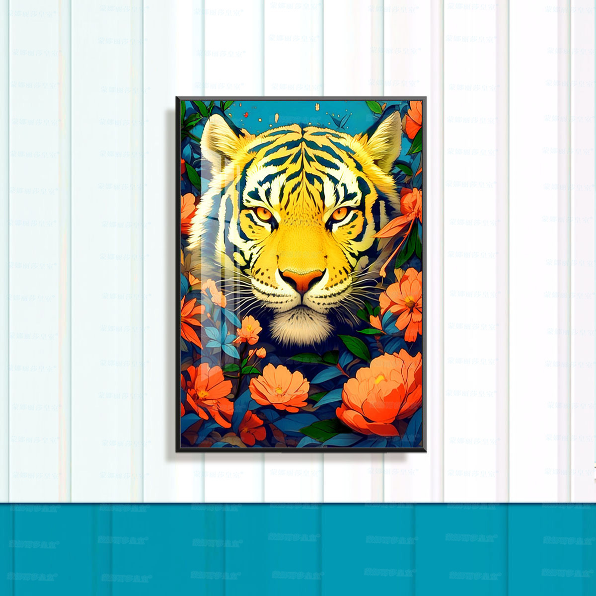 Mona Lisa real tigre de bordado cruzado nuevo animal lindo estilo moderno minimalista pintura decorativa bordada a mano image 6